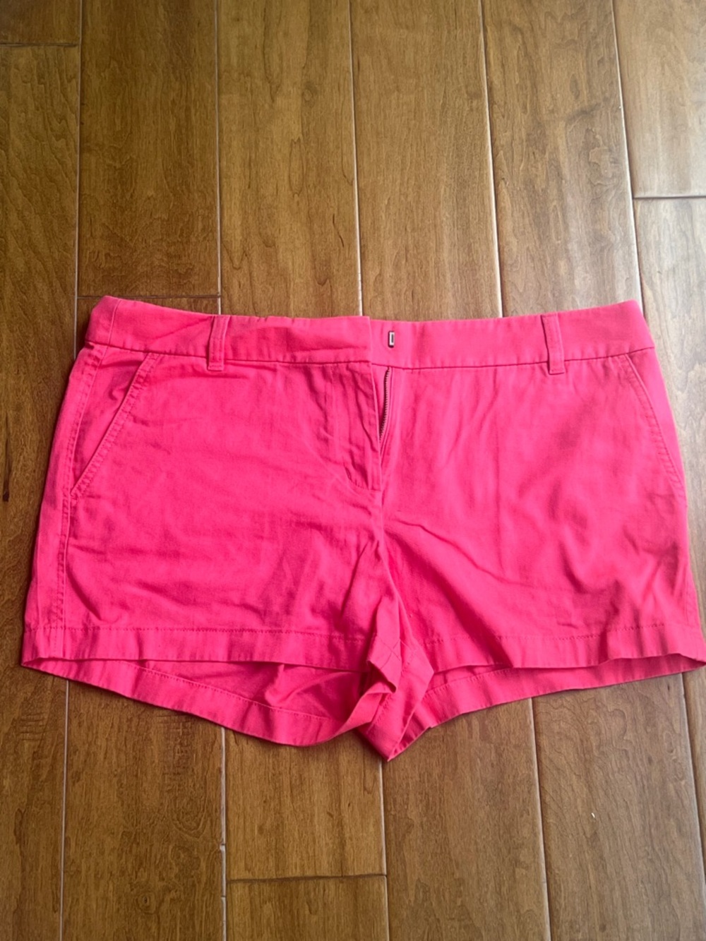J. Crew Women's Hot Pink Cotton Chino 3.5” Shorts